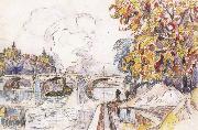 Paul Signac poni royal with the gare d orsay France oil painting artist